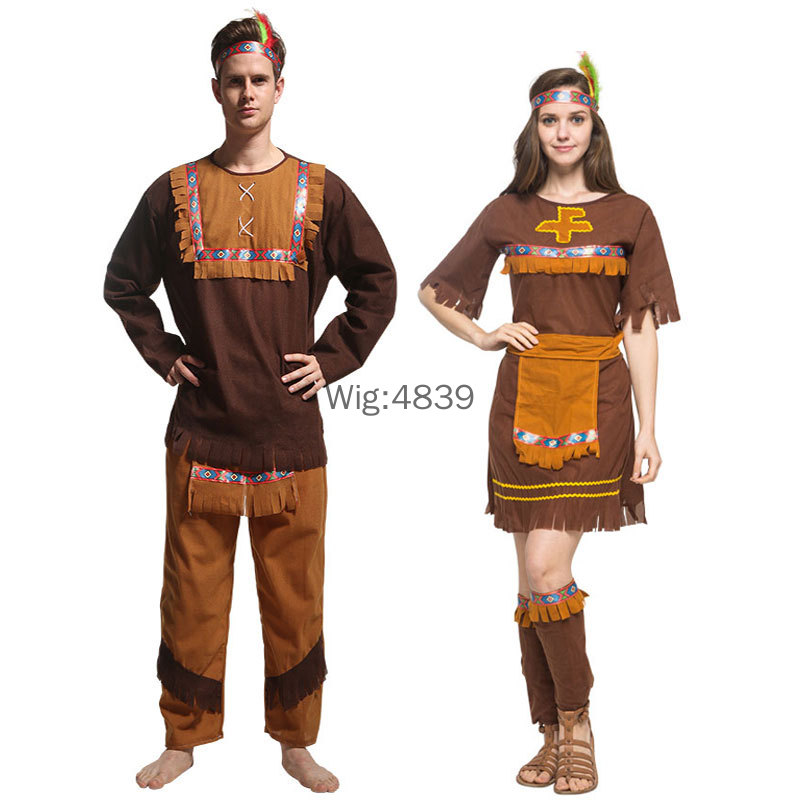Ethnic Fashion India - Halloween Costume Adult Couple Indian Native