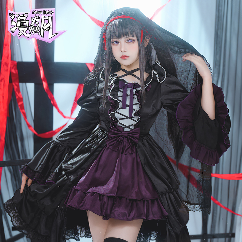Ethnic Outfit - Akemi Homura Cosplay Costume Puella Magi