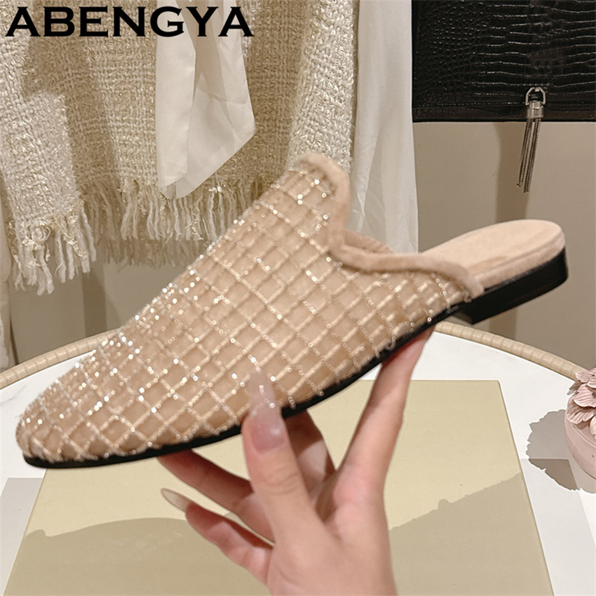 Shiny Lace Mesh Round Toe Flat - огляд і ціна Ethnic Fashion For Women