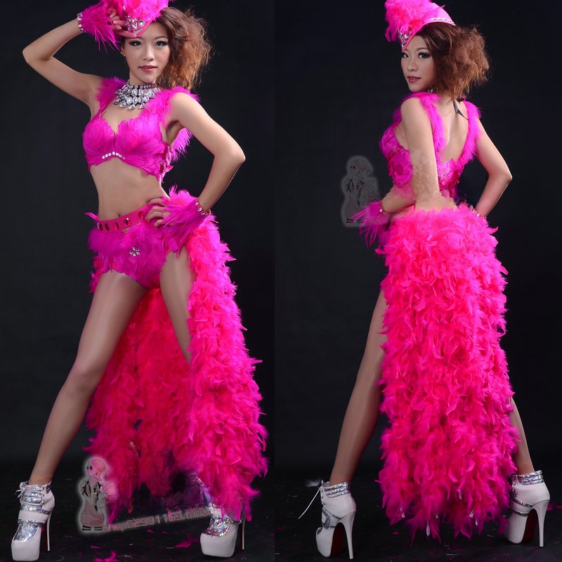 Sexy Long Tail Feather Gogo Pe - огляд і ціна Fashion Show Ethnic Wear