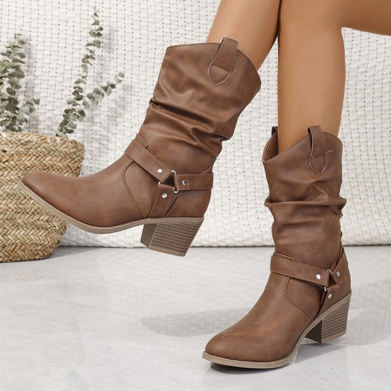 Womens Mid-Calf Boots Retro St - огляд і ціна Ethnic Fashion For Women