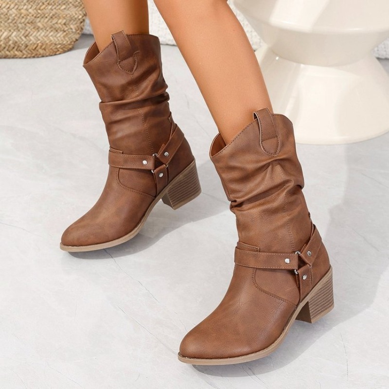 Womens Mid-Calf Boots Retro St - огляд і ціна Ethnic Fashion For Women
