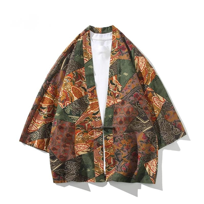 Ethnic Style Print Yukata Men  - огляд і ціна Ethnic Fashion For Women