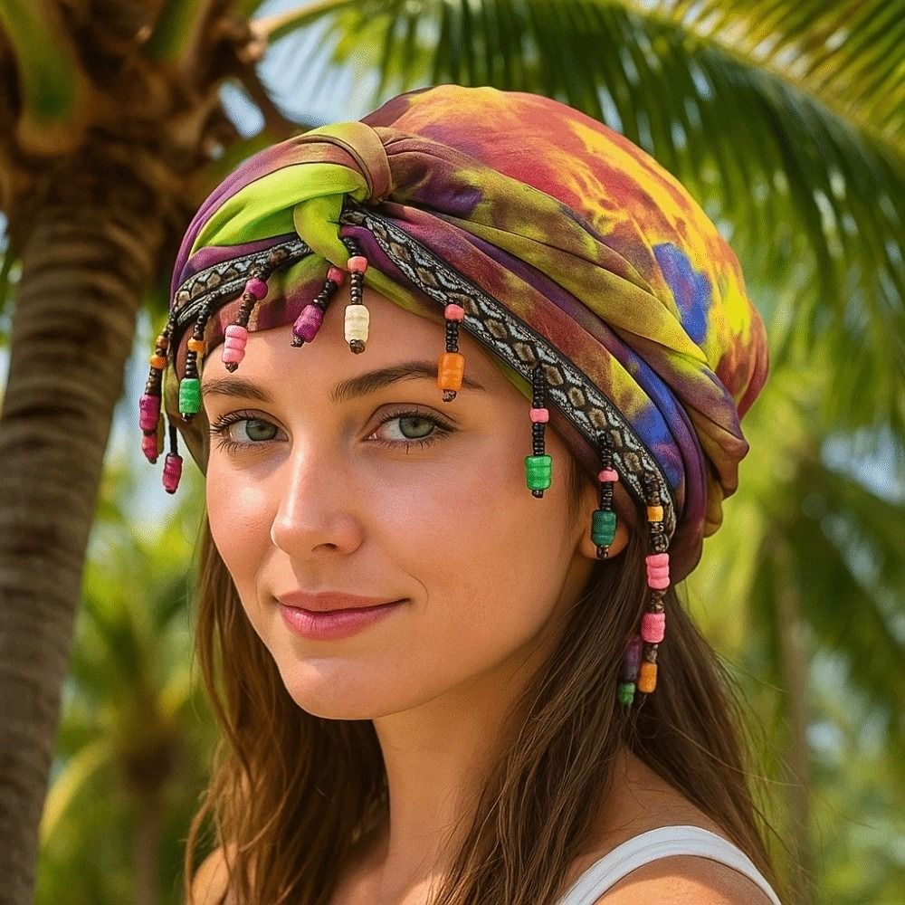 Elastic Colorful Beaded Headsc - огляд і ціна Ethnic Fashion India